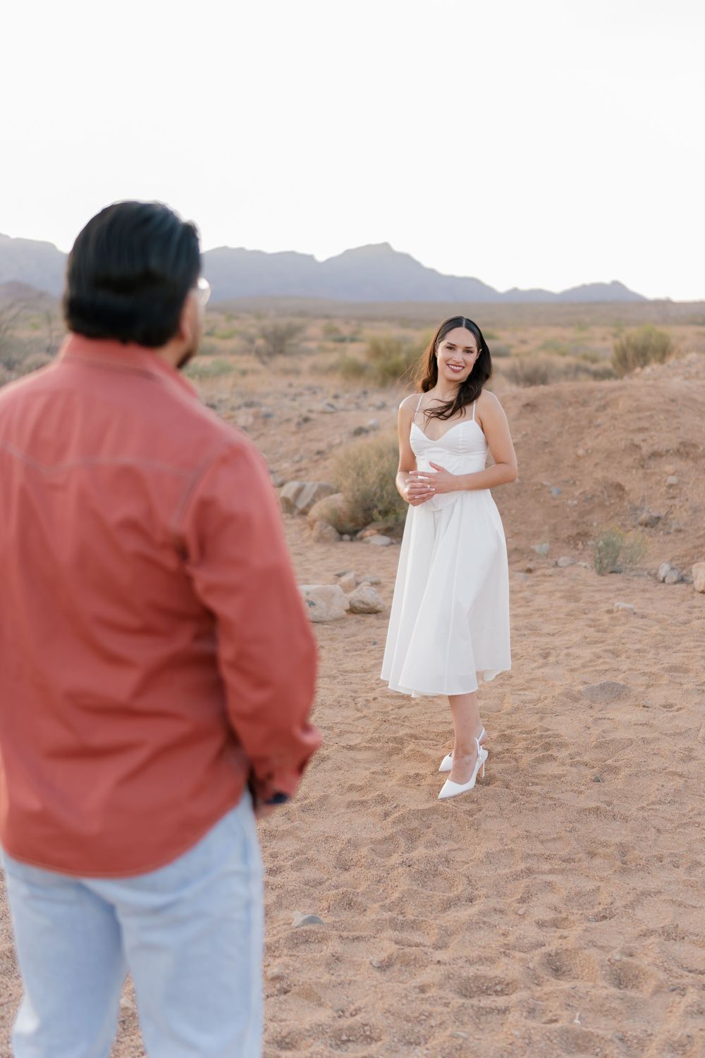 El Paso Engagement  Photography with a mountain backdrop