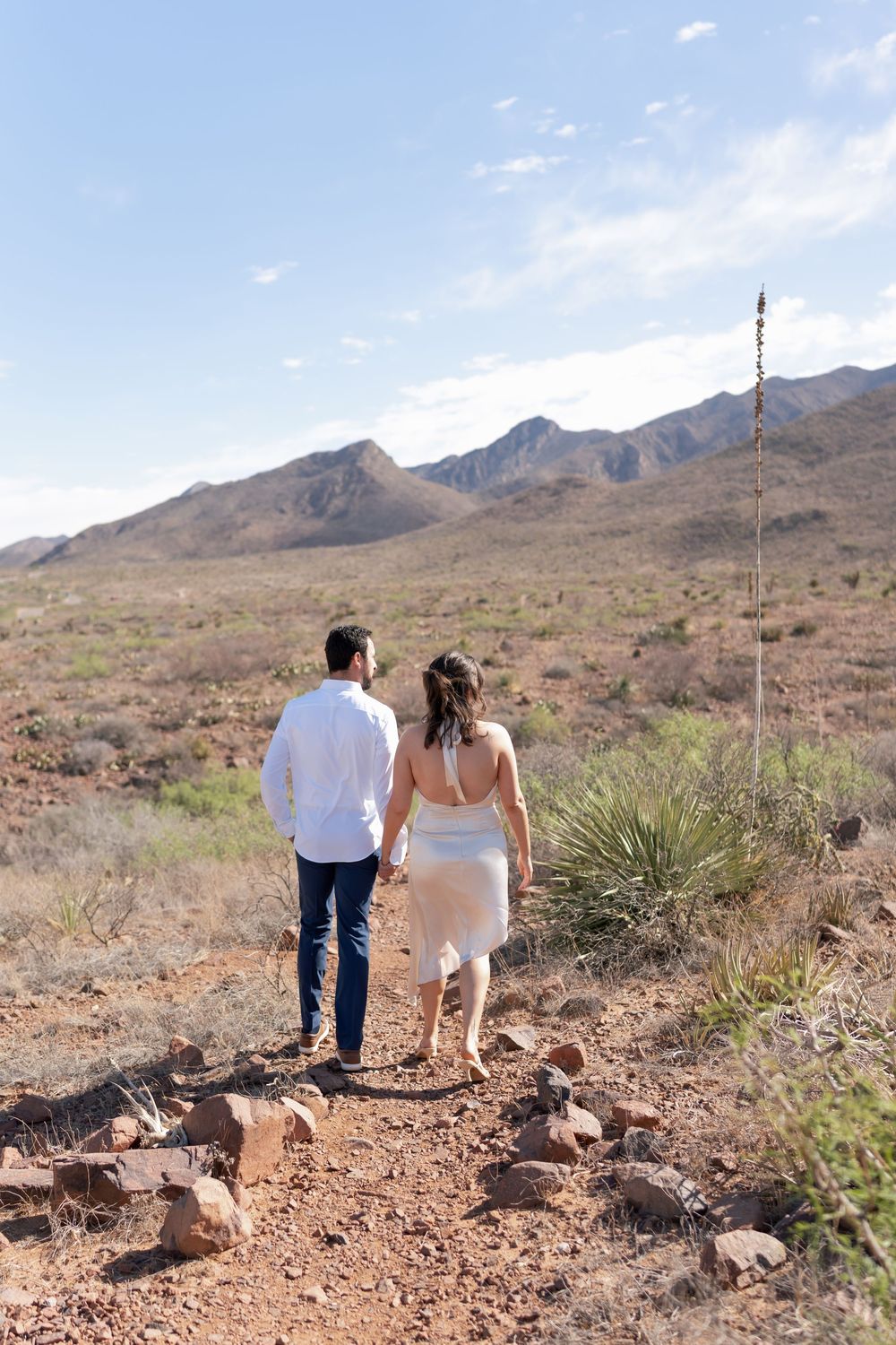 El Paso Engagement Photography with a mountain backdrop