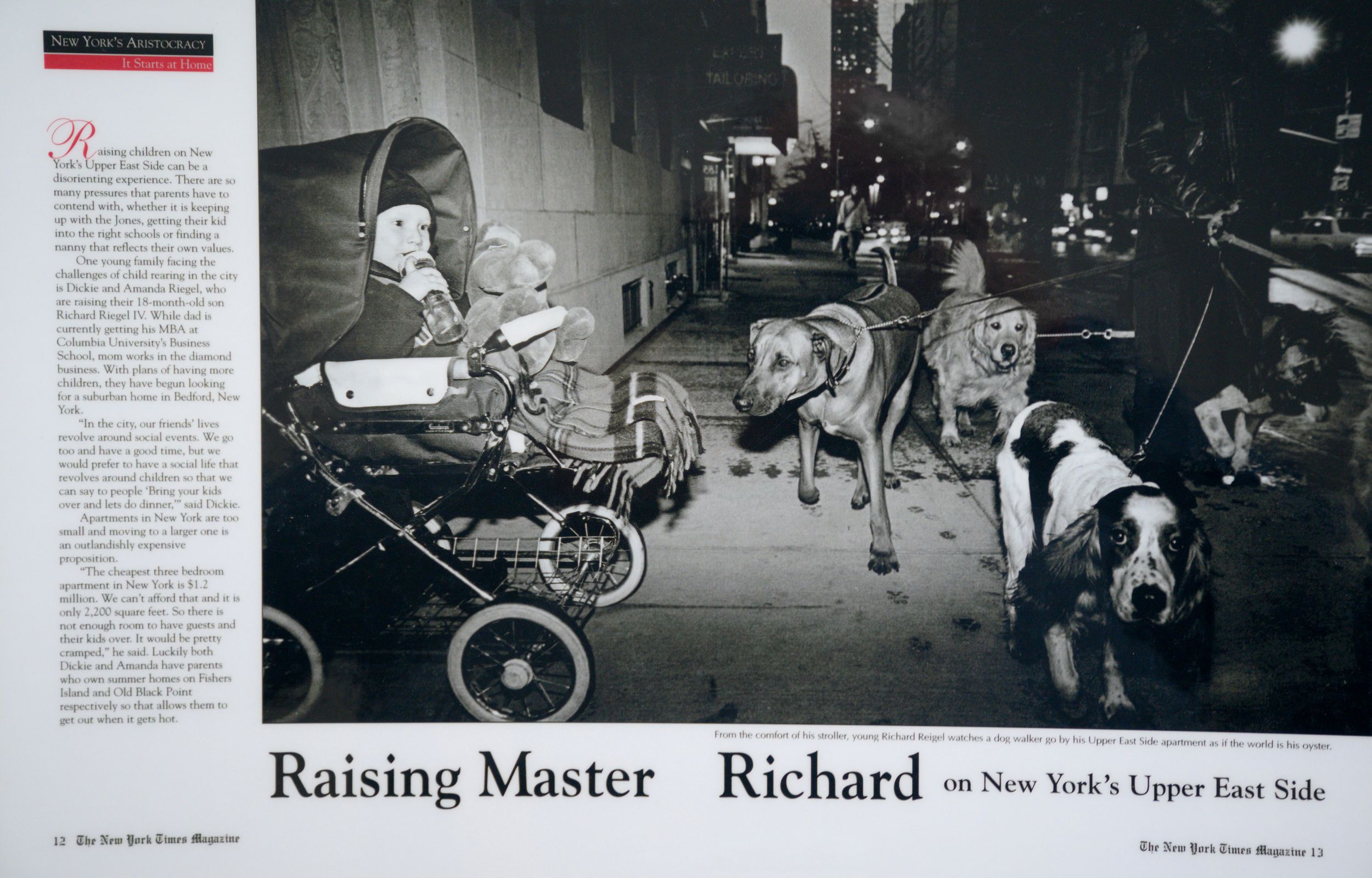 A series of black and white photographs arranged in a horizontal row showing urban street scenes and text layouts.
