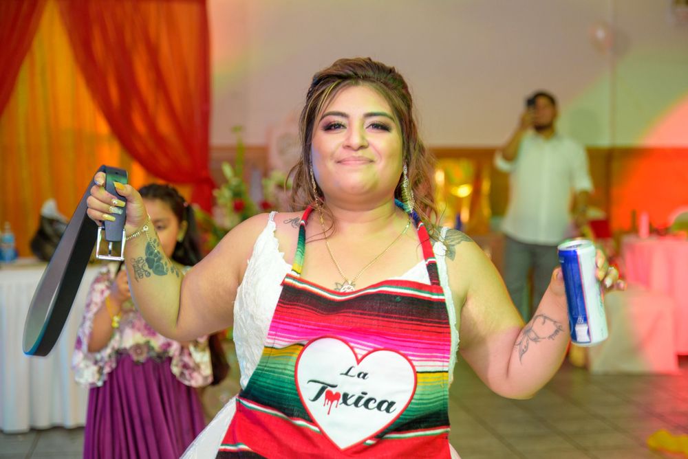 Guest with colorful drinks at a lively celebration, captured by Albany Capture - wedding photography Chicago for festive moments.