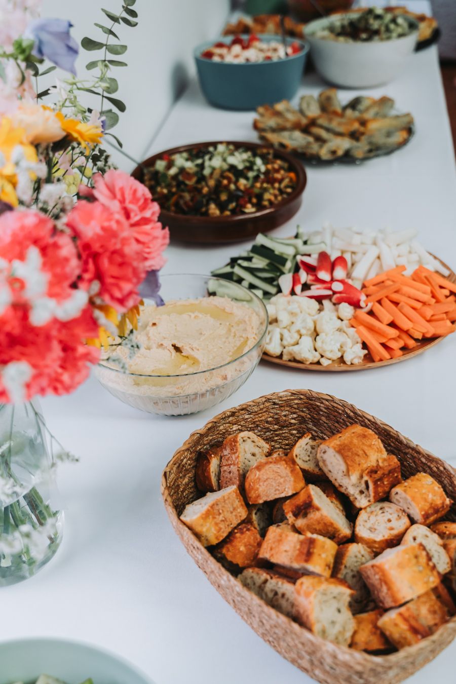 photo de plats proposés pendant un mariage