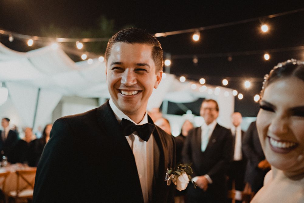 Couple smiling during their civil ceremony, capturing the joy of their union
