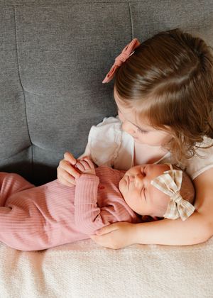 Toddler newborn photos
