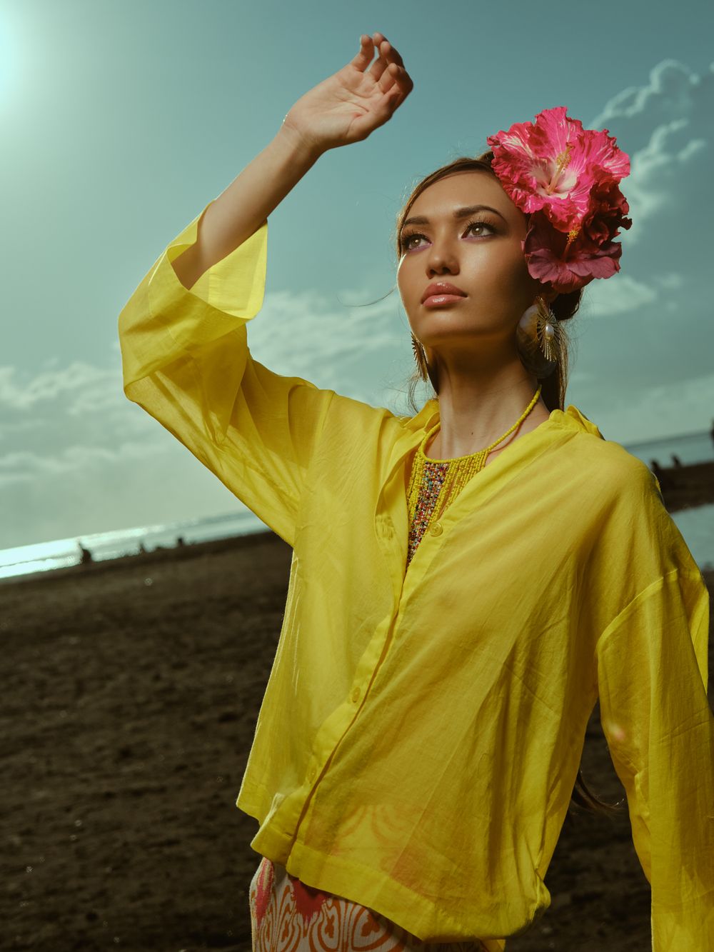 shooting photo mode fashion plage pointe venus Mahina tahiti fashion week Herevai Villierme