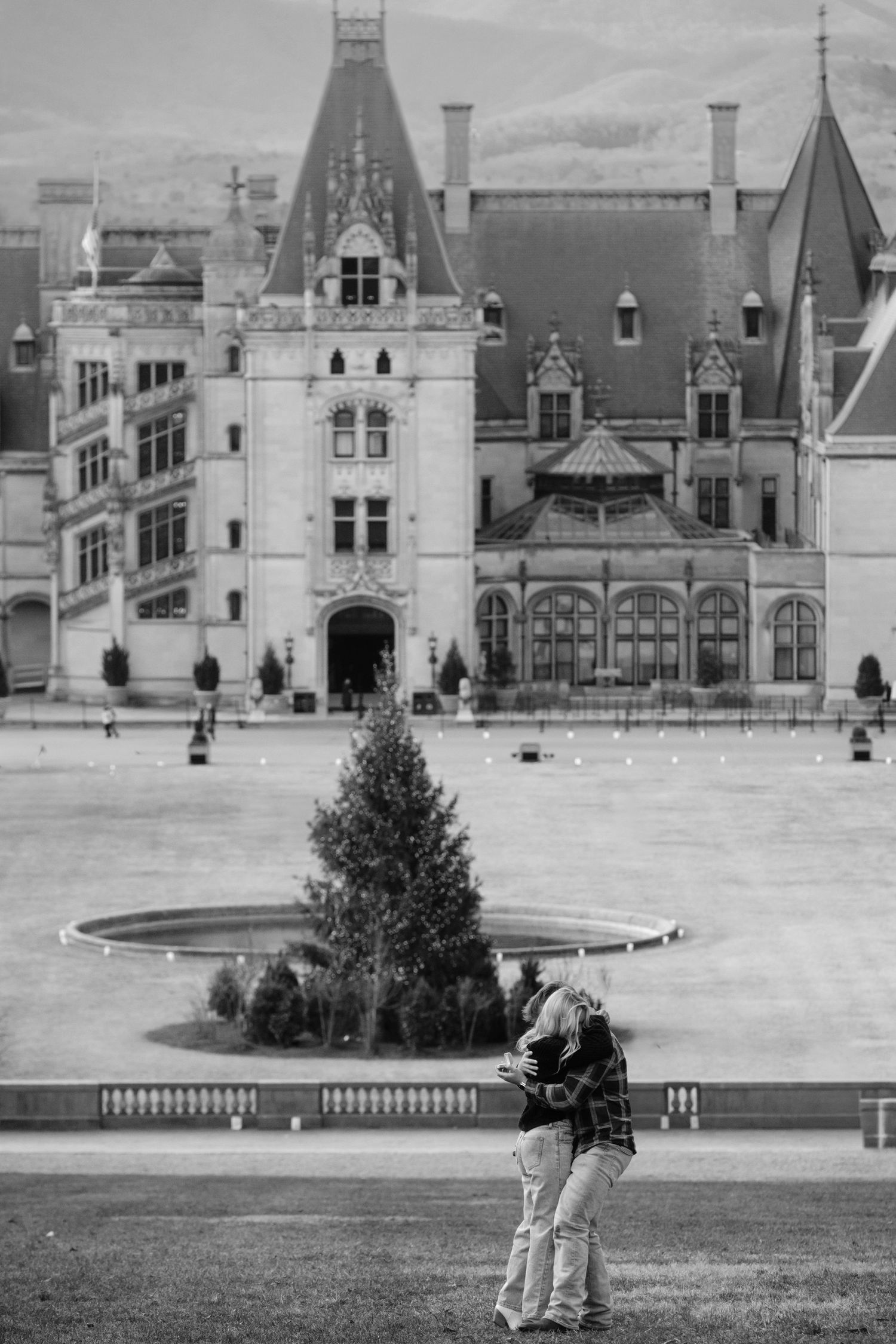 Romantic Christmas proposal at Biltmore Estate Asheville Photography by Stephanie A Smith Photography