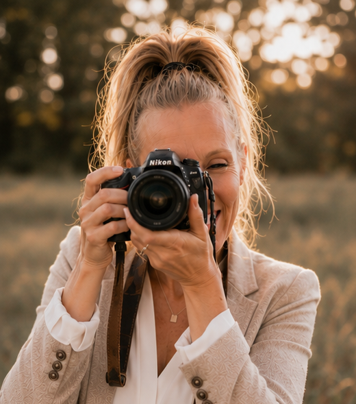 A self portrait of a woman holding a camera up to take a picture