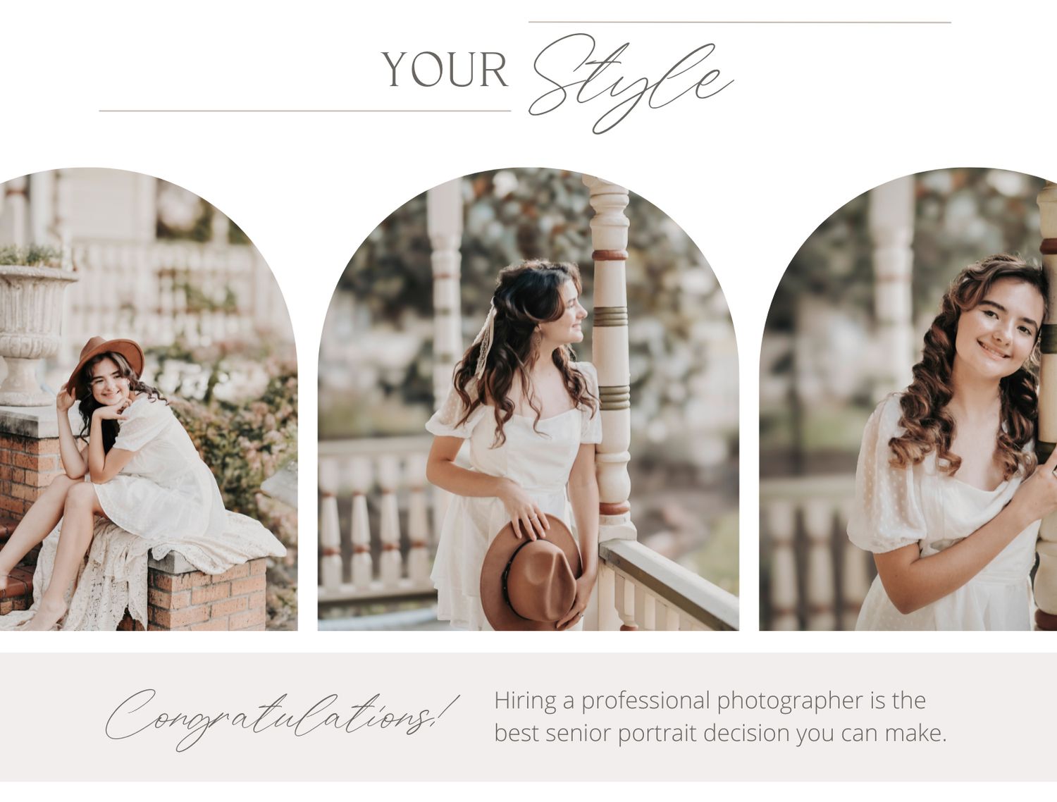 senior girl poses on historic house in denton