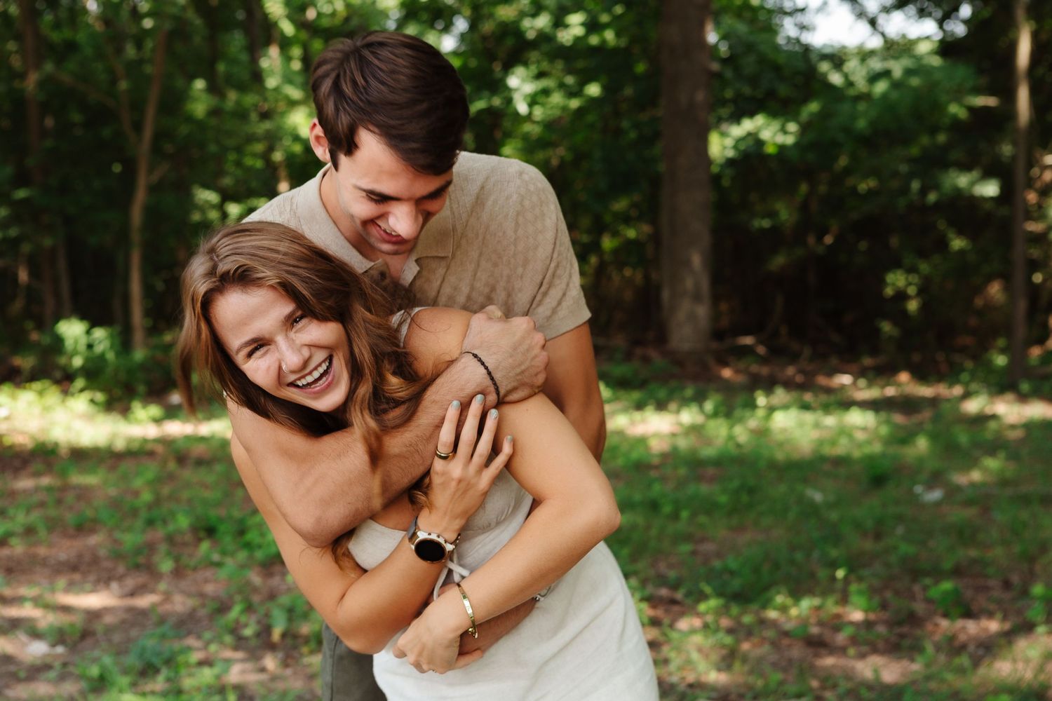 Spring engagements session in Waynesville, NC