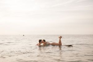 Bradley Beach New Jersey Sunrise Surf Inspired Engagement Shoot. Coast New Jersey Wedding Photographer. East Coast Wedding Photographer.