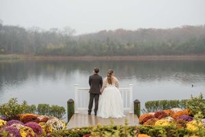 Fall wedding portraits at The Mill Lakeside Manor in Spring Lake New Jersey. Coastal New Jersey Wedding Photographer.