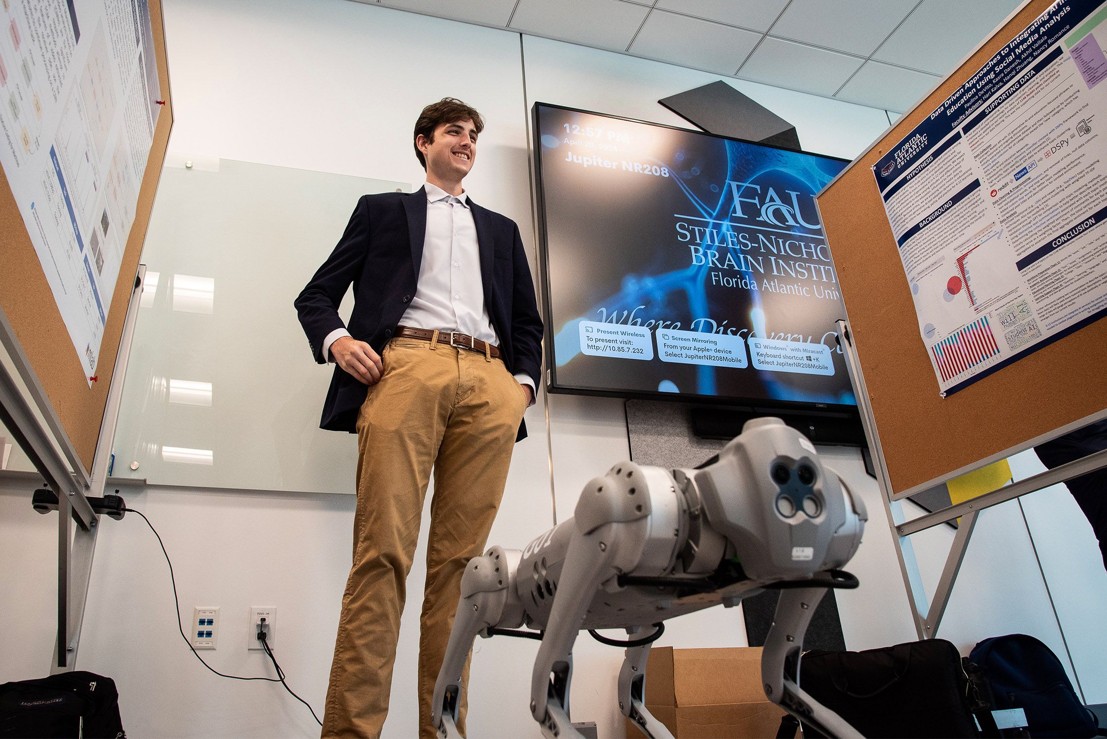 Florida Atlantic University Stiles-Nicholson Brain Institute Robot Dog Jeffrey Tholl photography