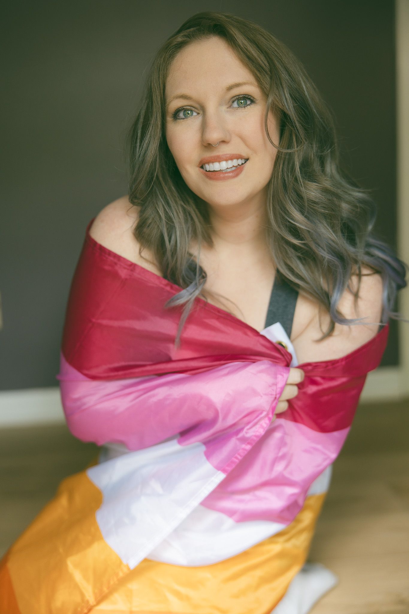 LGBTQ Asheville small business entrepreneur and photographer posing during a professional branding photography session