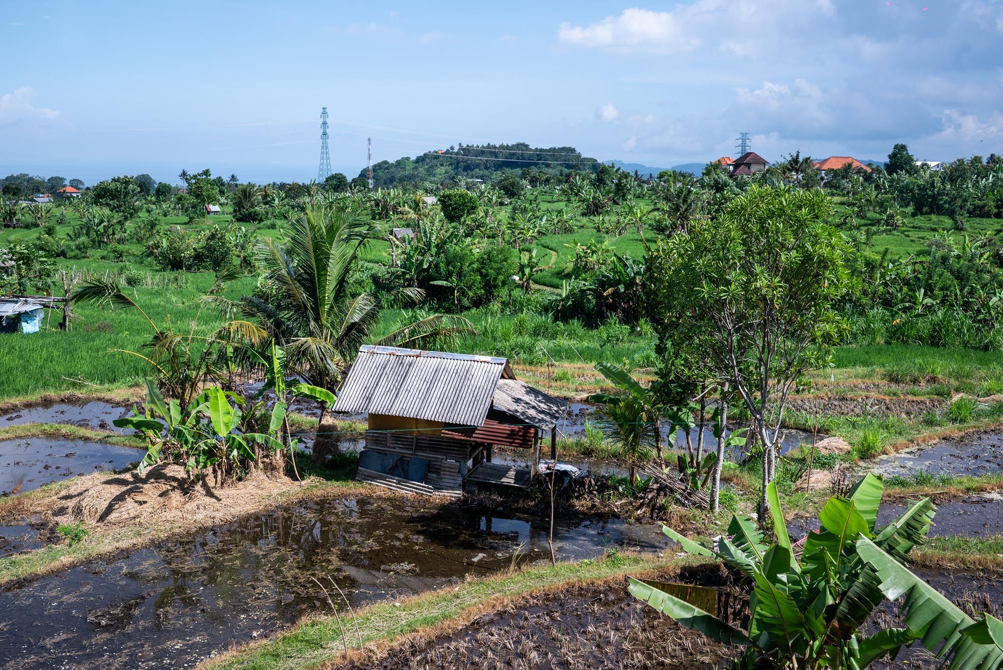 View looking out from Tirta Gangga Water Palace in East Bali