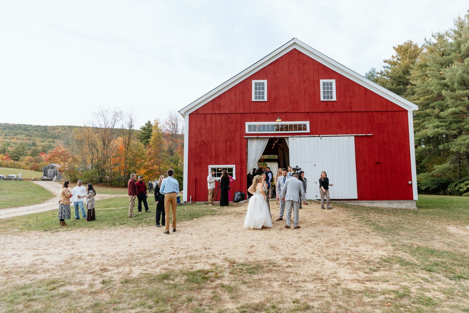Kitz Farm Wedding Photographer NH Southern NH Documentary Wedding Photographer NH Barn Wedding Venue Fall Wedding New England Foliage Field
