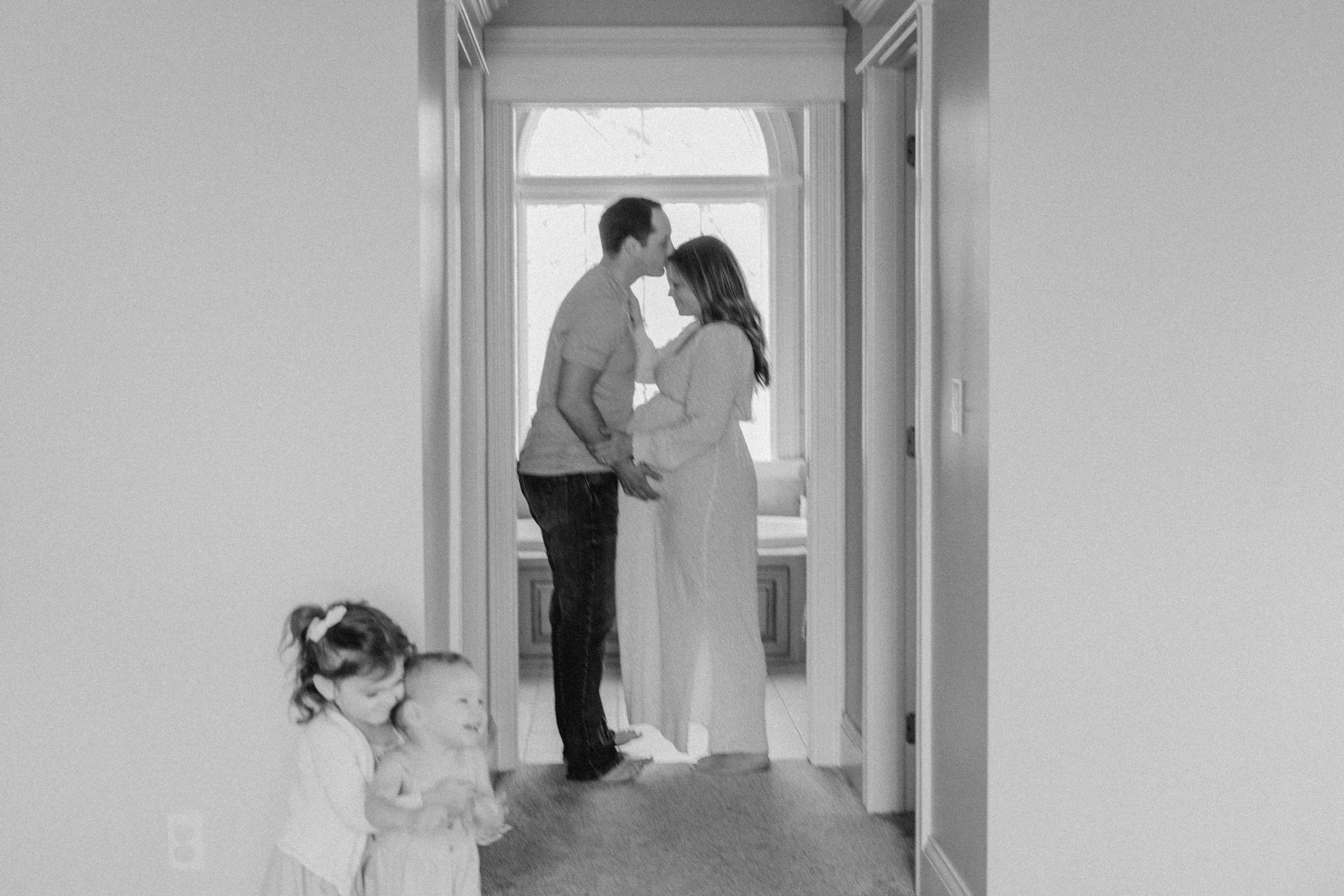 in home maternity photo taken by a granville ohio maternity photographer