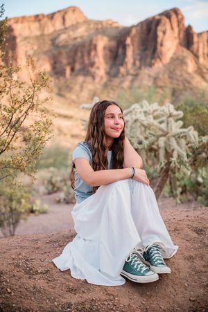 Gilbert Arizona photographer Melissa Maxwell of Jubilee Family Photography. Young Girl at Water Users Recreation Area by Salt River.