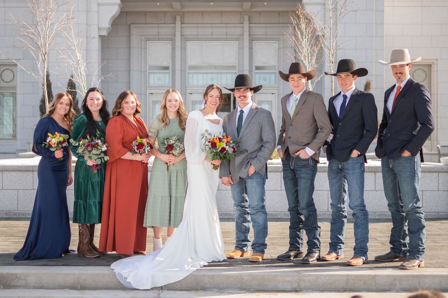 western cowboy bridal temple photos pocatello Utah