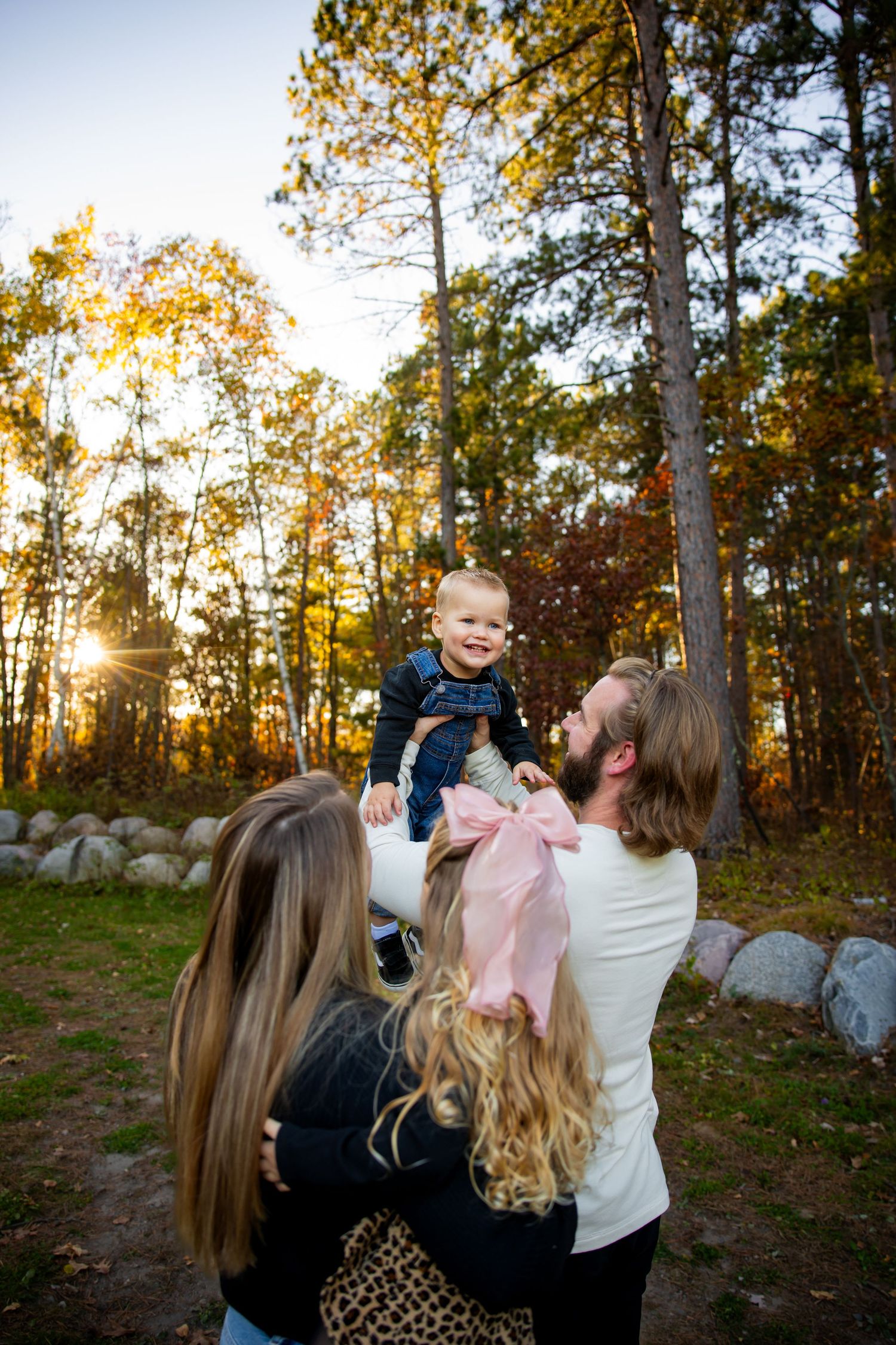 Bemidji Family enjoys their candid family fall mini session in Bemidji Minnesota