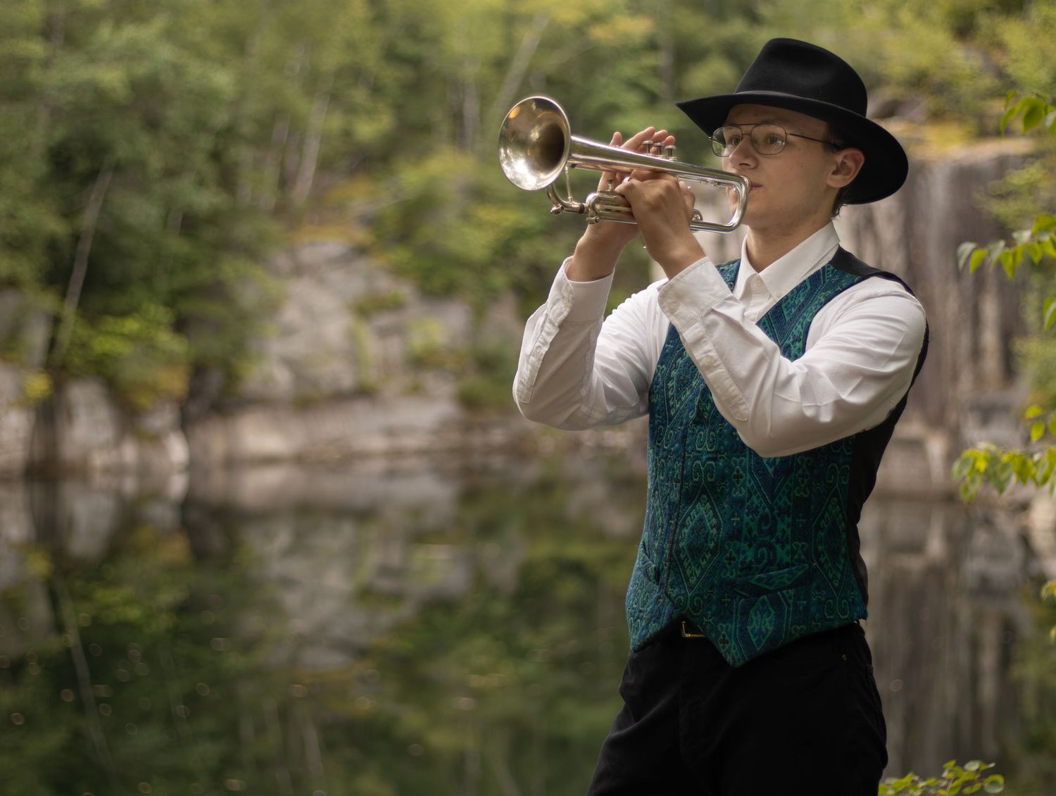 Trumpet by granite pond