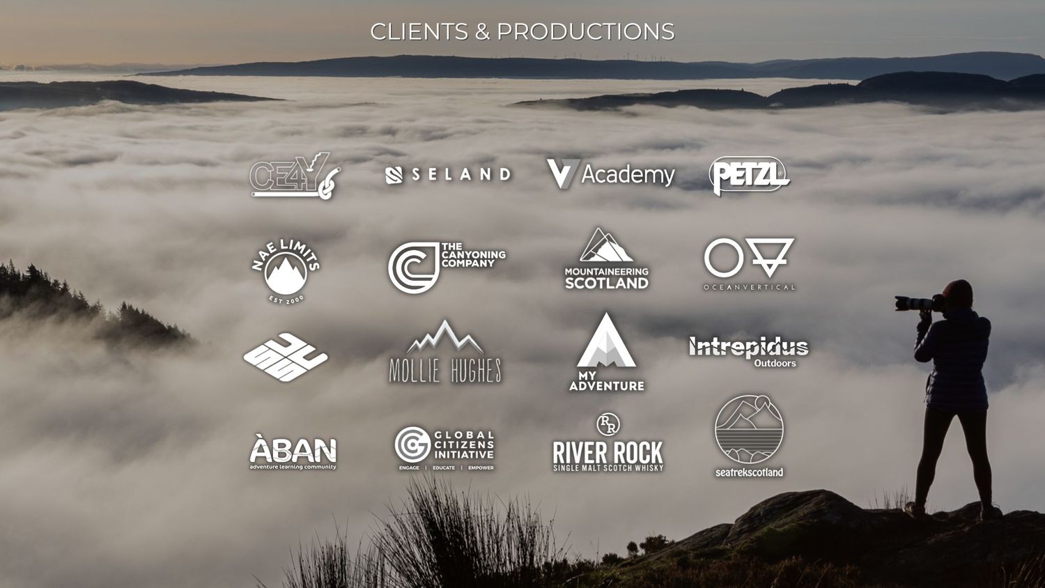 Clients and Productions for Deepwild