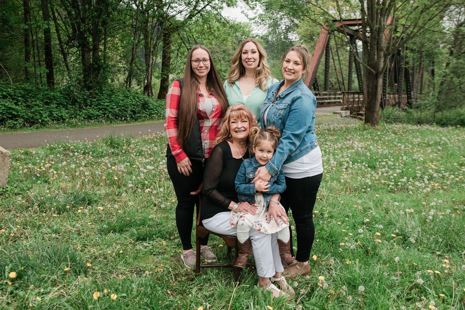 Orting Bridge, family session, family portraits, lifestyle photography, generational photographs
