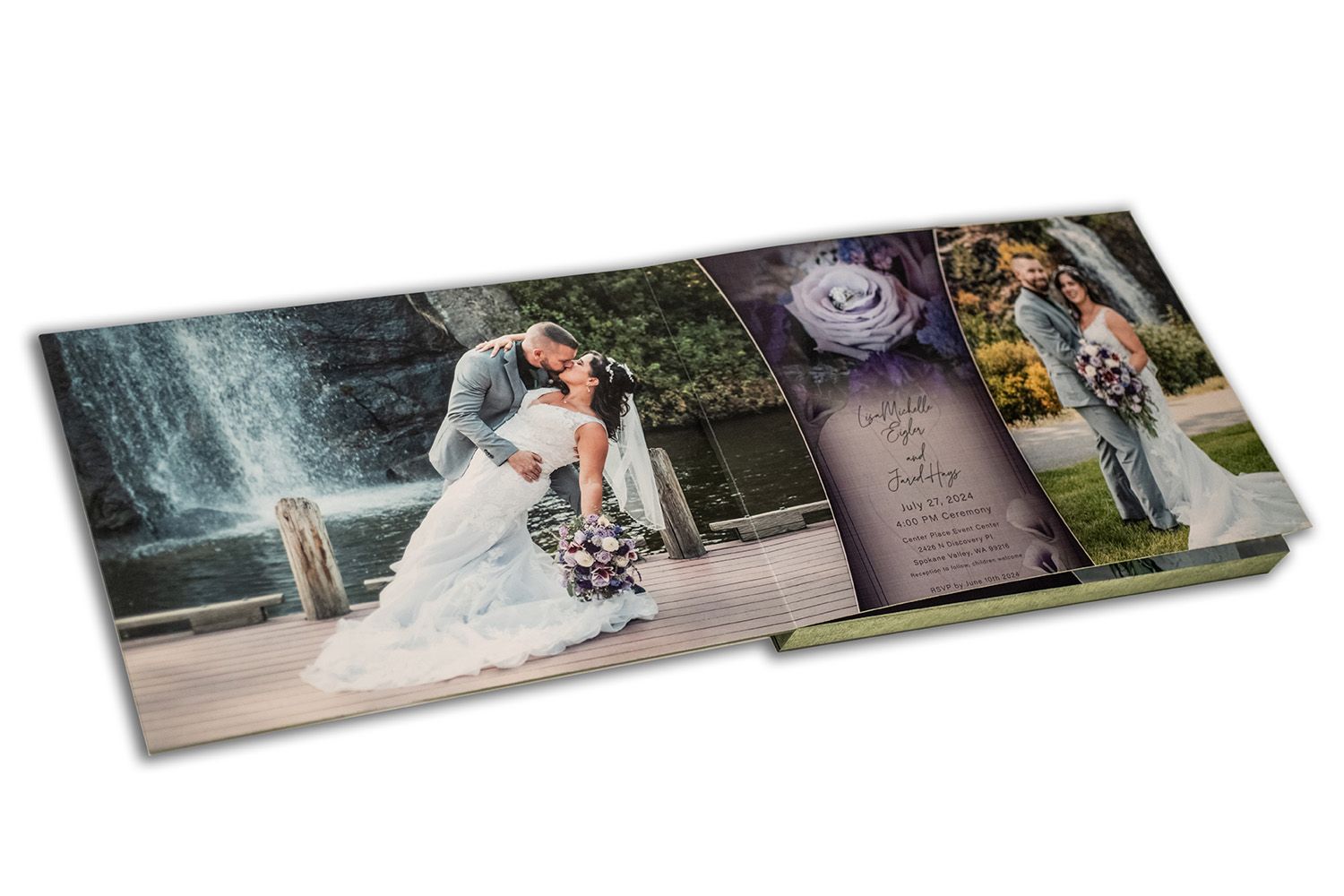 wedding luxury high quality album design service by Luba Wold heirloom book with full story of the day
