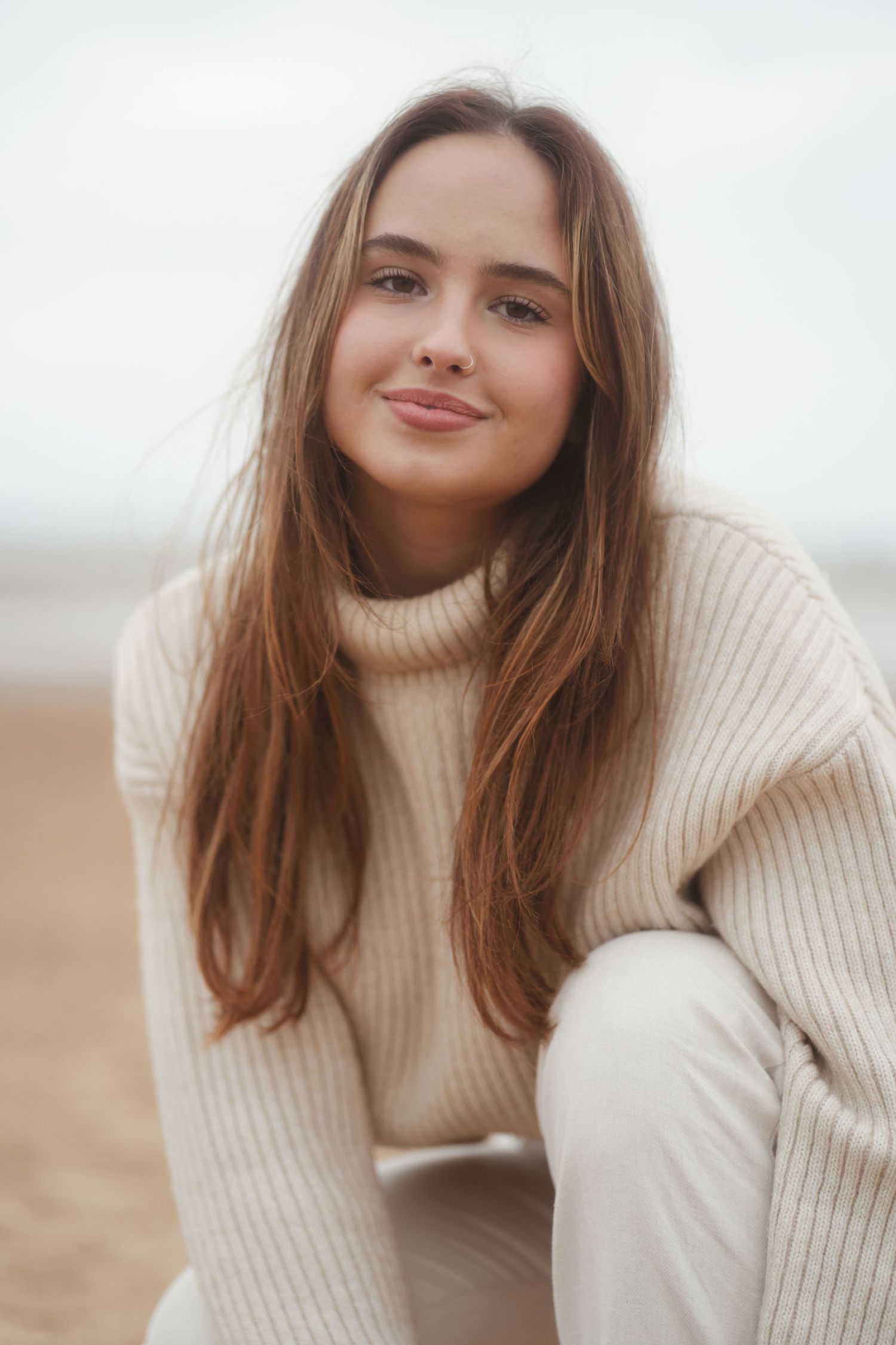 Family Portraits - an example of a young girl photographed on a Norfolk beach