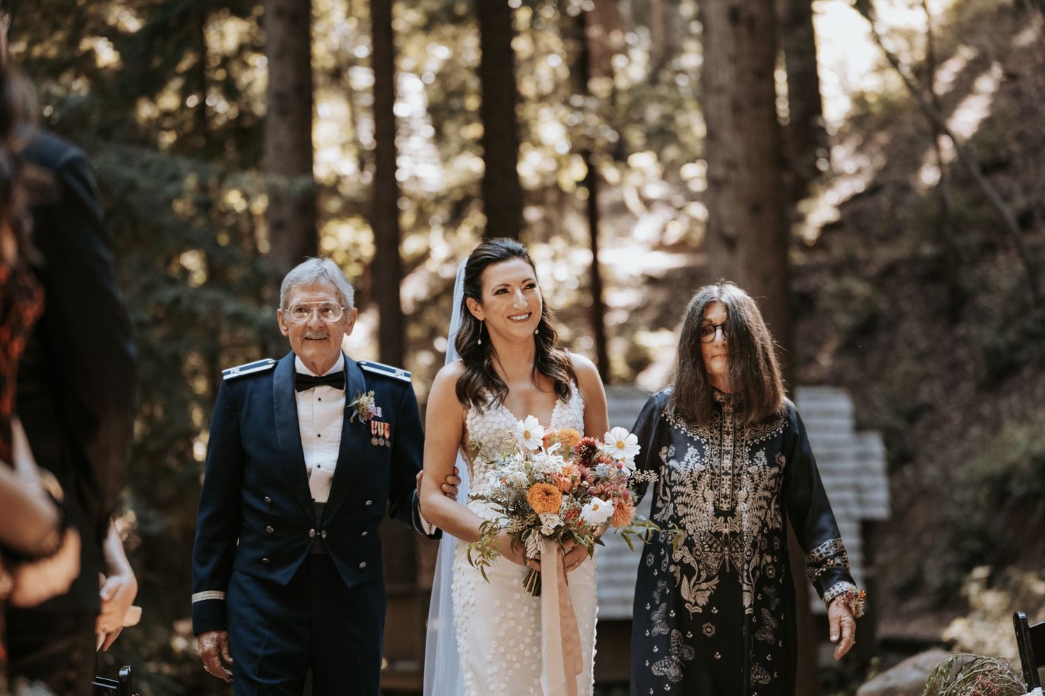 bride entrance wedding at waterfall lodge