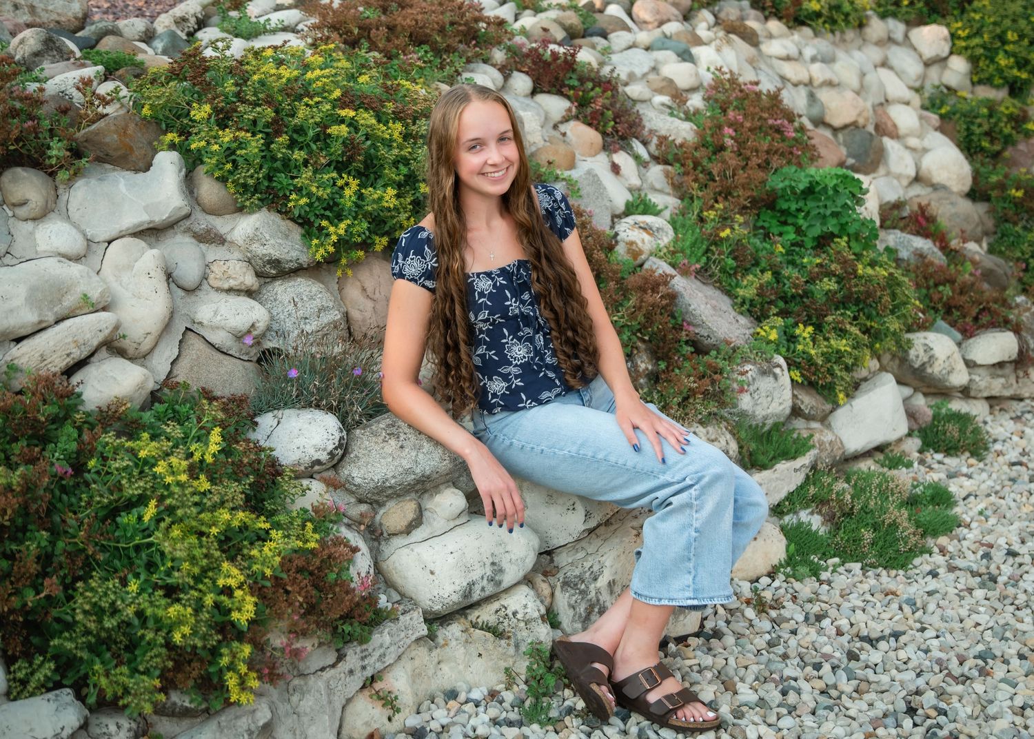 A series of outdoor portrait photos taken in tall grass and natural settings during golden hour lighting.