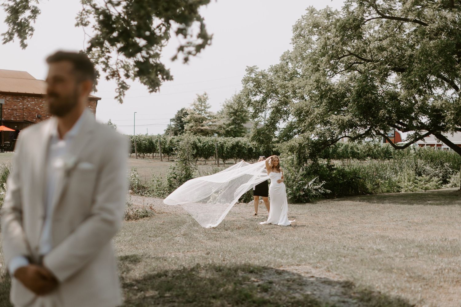 Wedding photography for a romantic wedding in Niagara on the lake at the Hare Winery