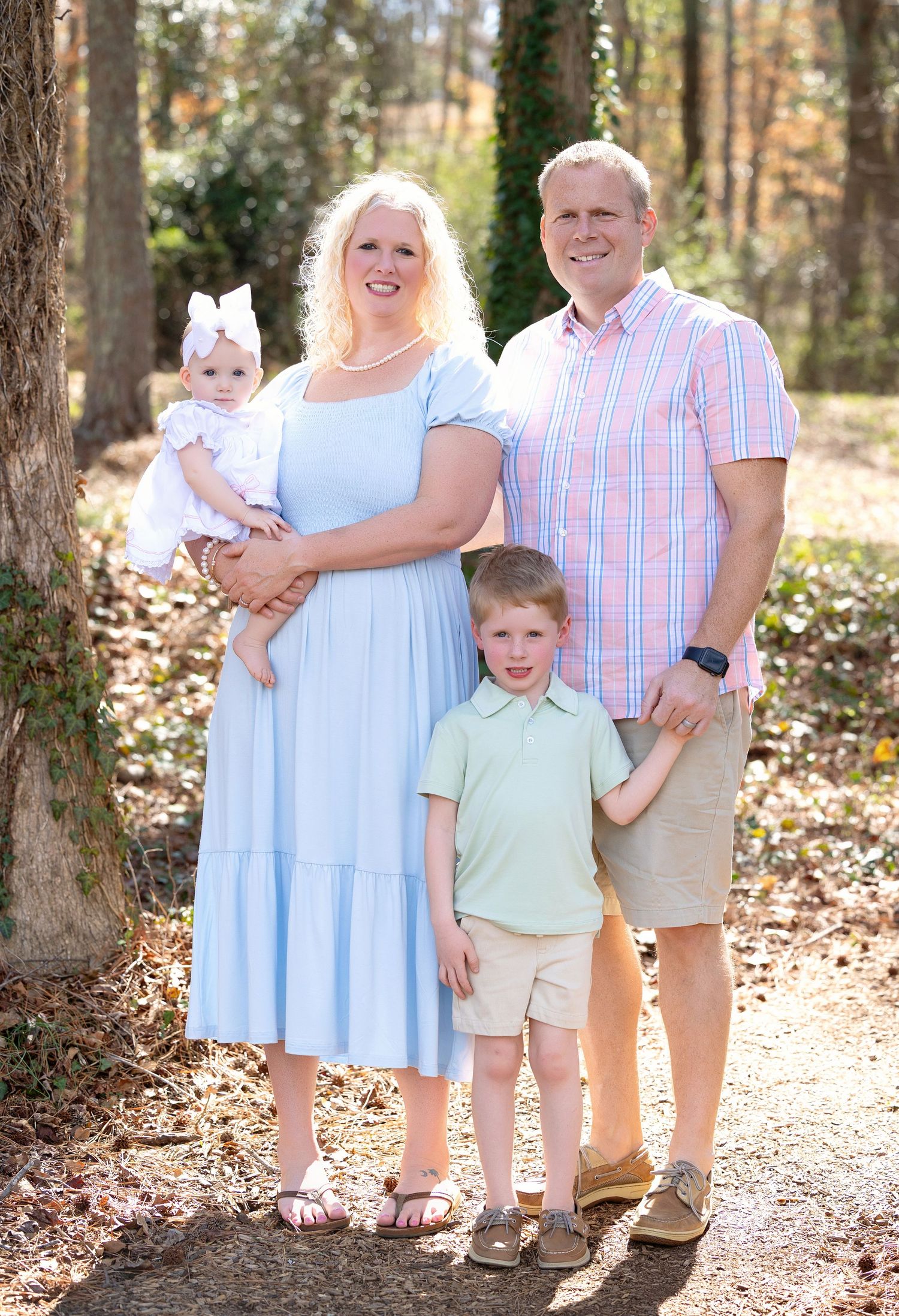 A family outside. Greenville, SC newborn photographer, Easley, SC newborn photographer, Upstate SC newborn photographer
