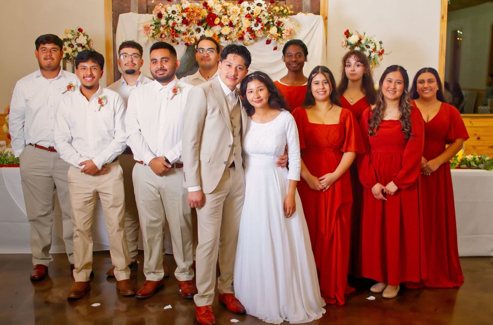 Wedding party photo.
