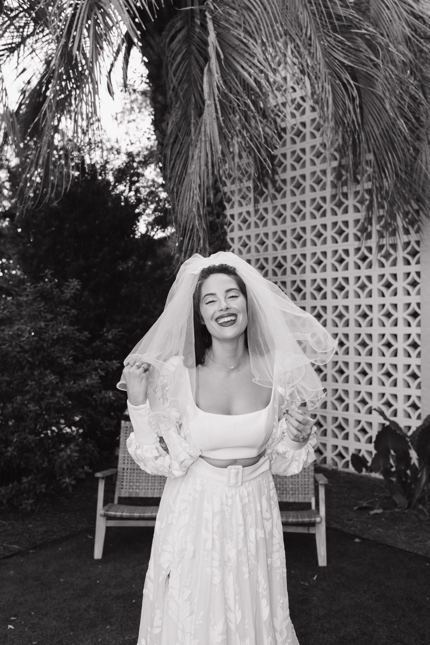 Brooklyn bride smiling joyfully at the camera