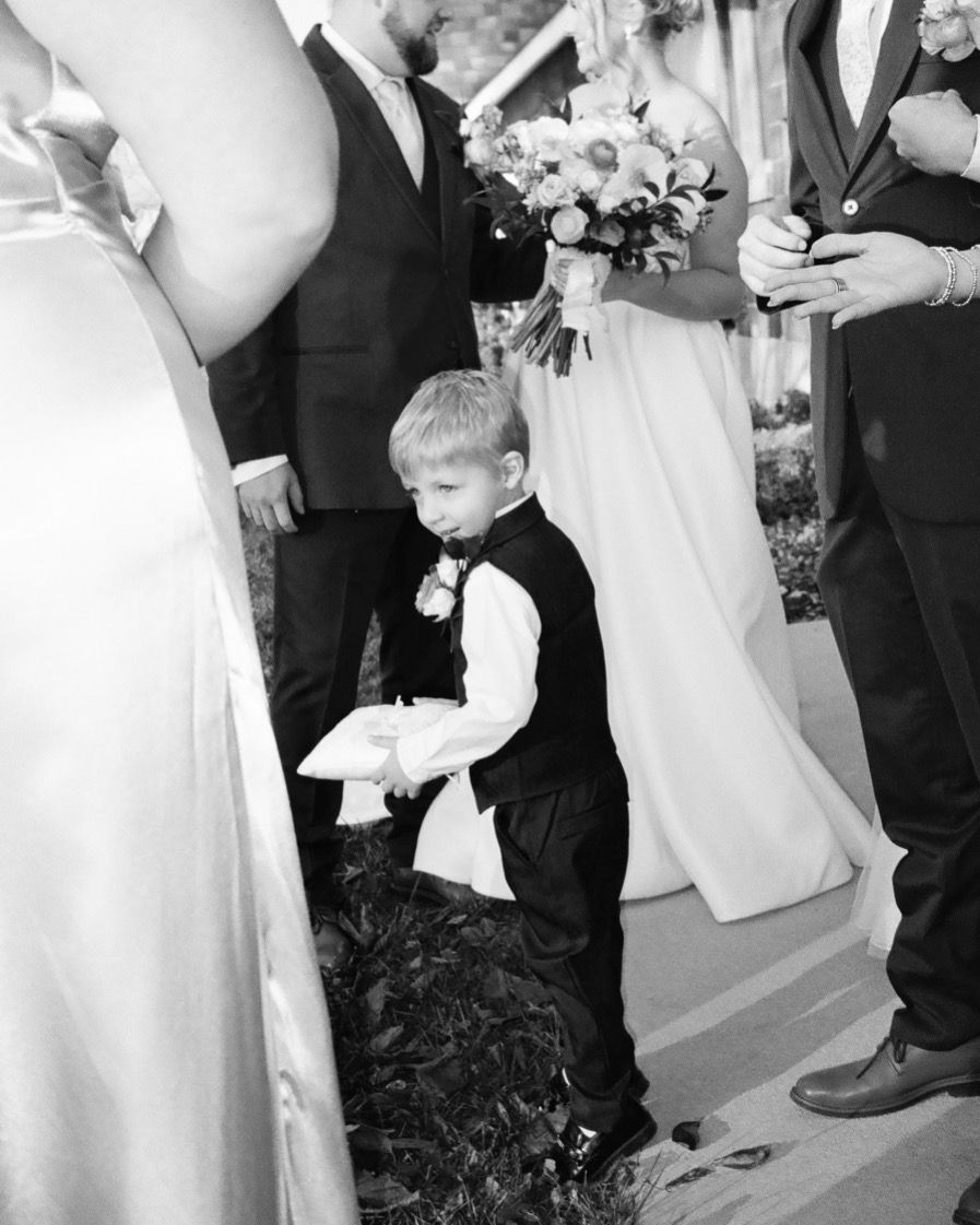 Ring bearer after a wedding ceremony at the Ritz Carlton in St. Louis, Missouri.