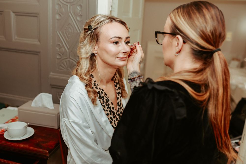 Candid wedding photography- getting ready bridal prep at Owston Hall Yorkshire by Chelle Lundy