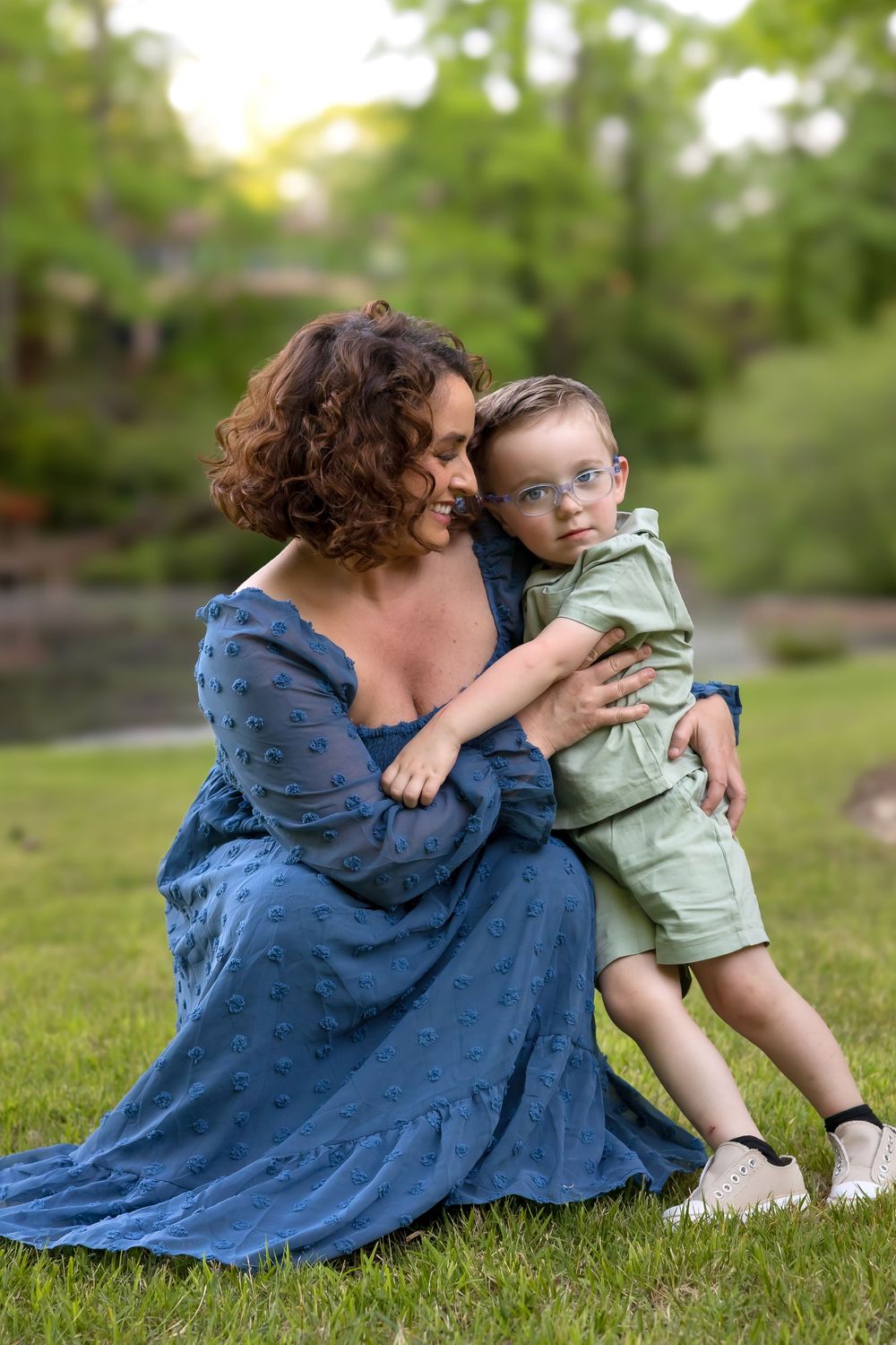 Mom and son hugging during a family session in Athens, GA - Georgia Lifestyle family photographer