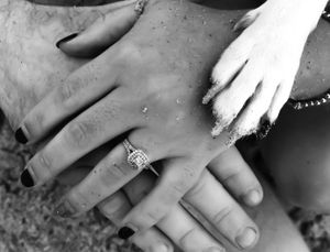 Engagement Hands with Paw