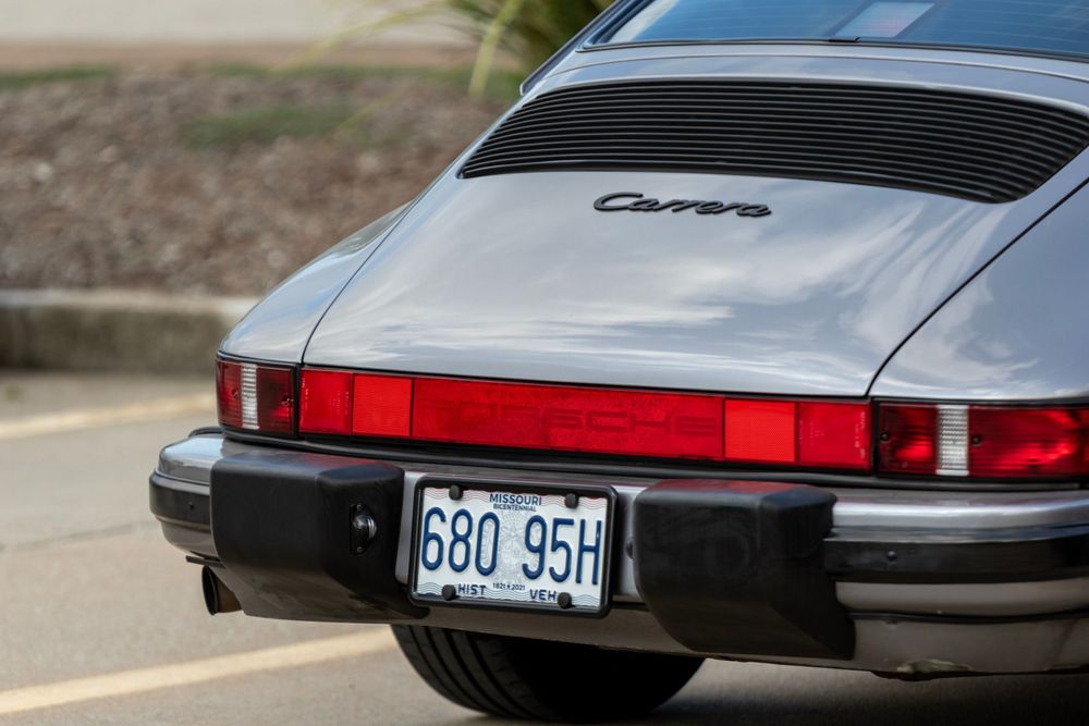 Back of porsche car