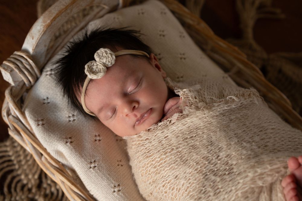 newborn baby photographed in home studio setup Wollongong