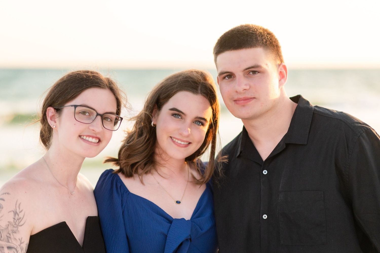 A group of people posing together for a casual photo collage in various indoor and outdoor settings.
