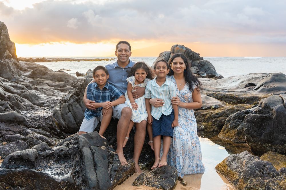 Maui family photo by ohwowfotos during sunset beach in Hawaii