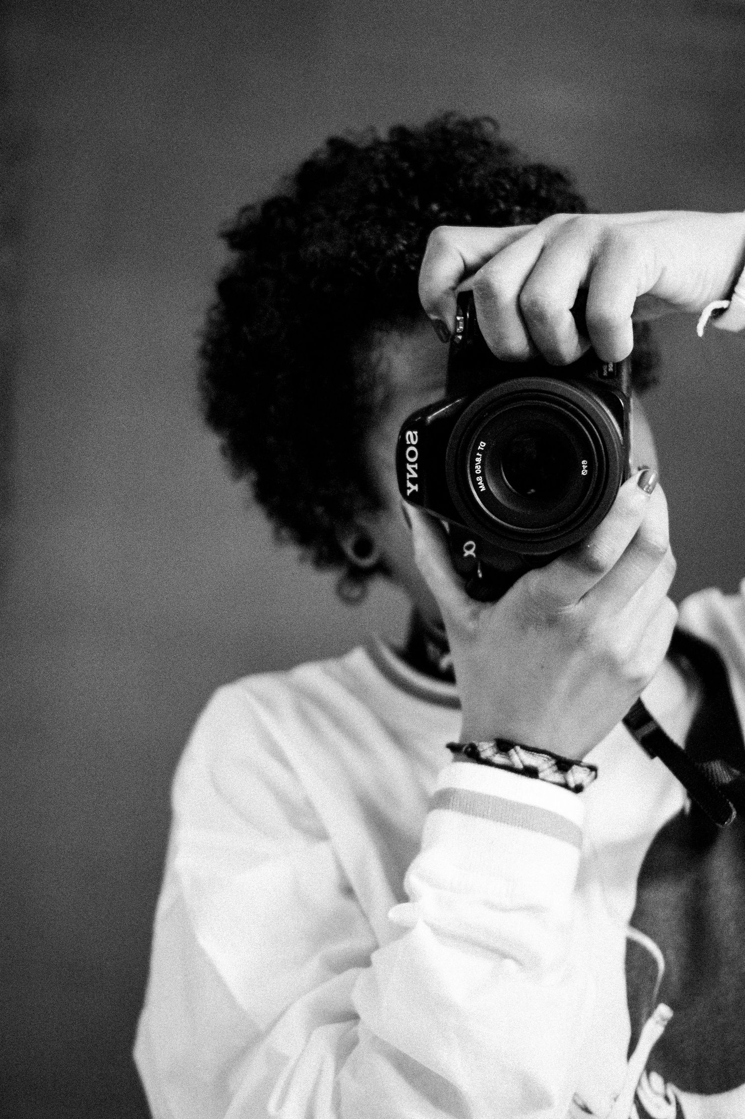 autoportrait noir et blanc