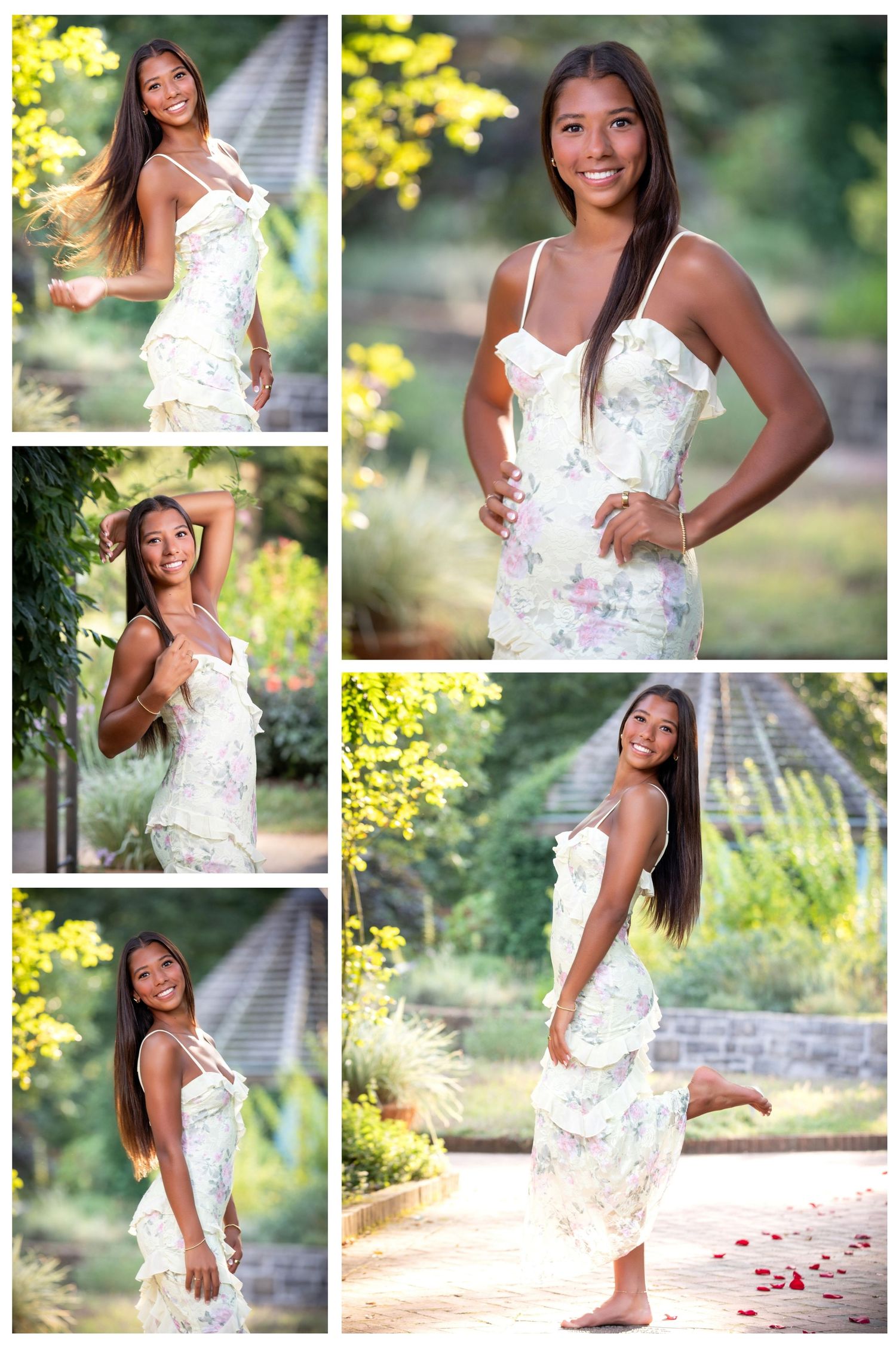 Olentangy senior pictures in Inniswoods.  Senior pictures in the park.  Senior pictures with flowers. Floral senior pictures.