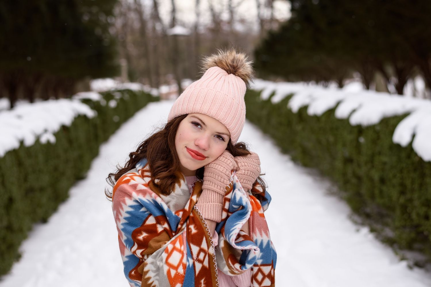 Central Illinois Photographer. Senior Photography. Winter Senior Session. Monticello, IL Senior Photography. Allerton Park.