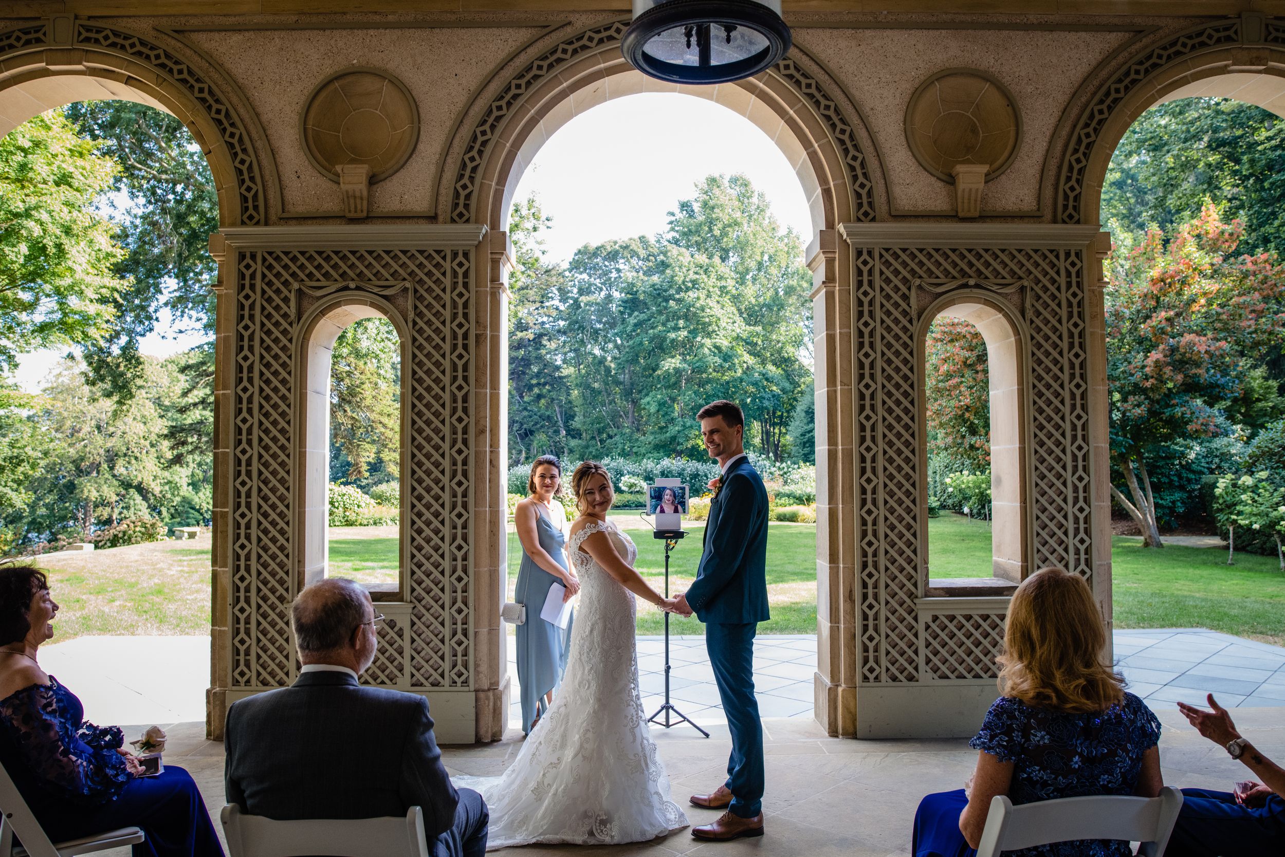 Luxury French Chateau wedding at Glen Manor House. Elegant estate wedding photography in Portsmouth, RI by professional Stefy Hilmer.