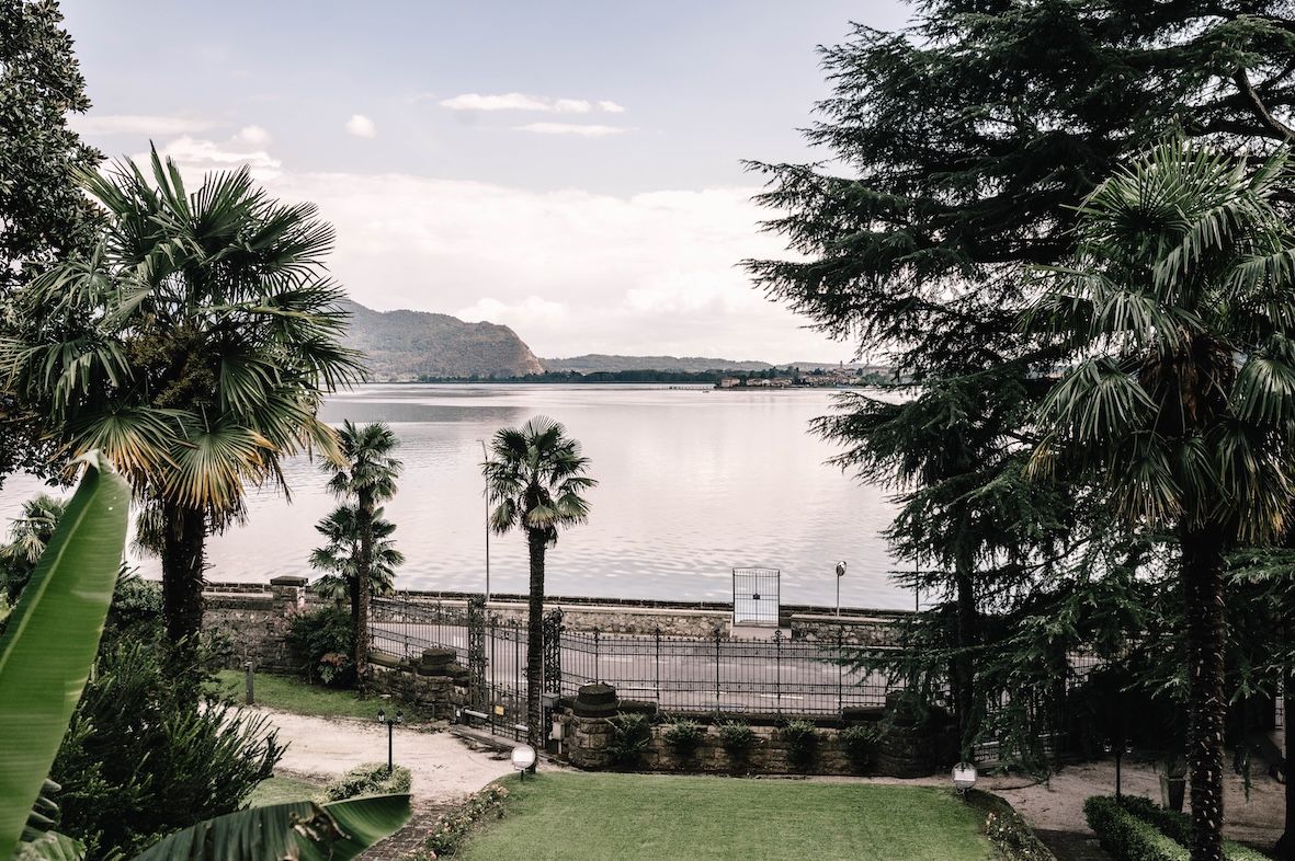Lake Iseo view for a destination wedding in Art Nouveau Italian villa