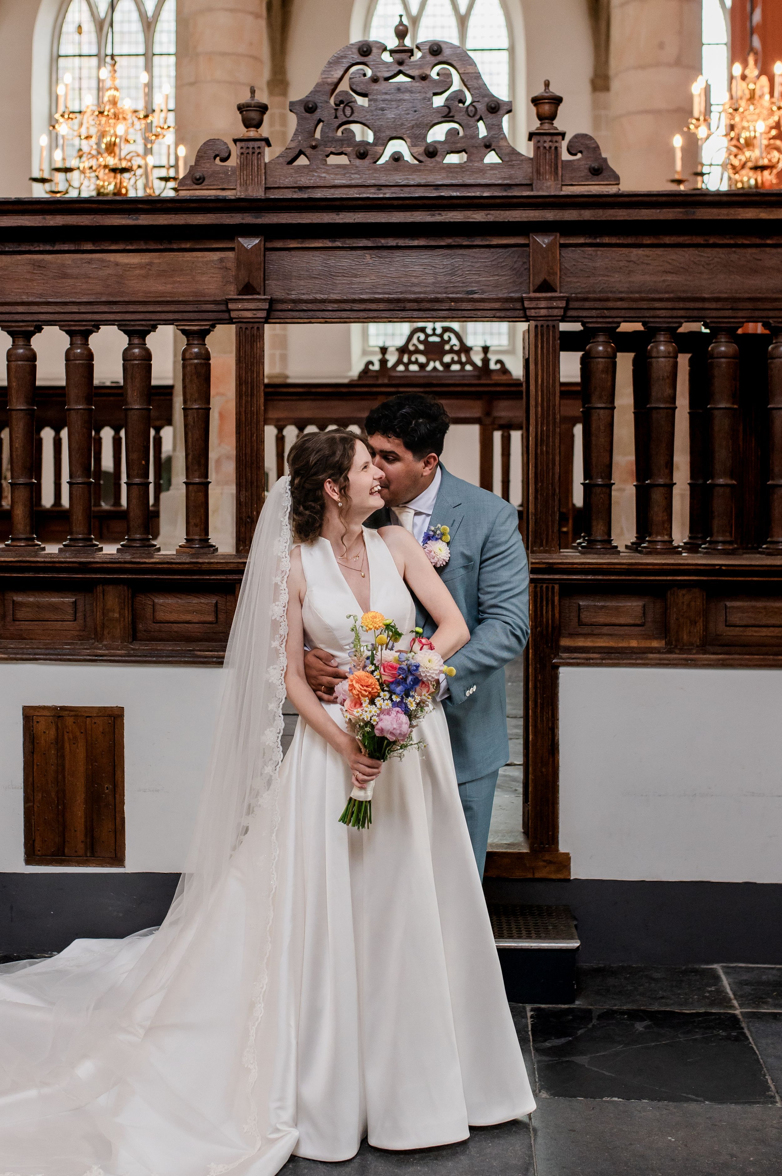 Fotoshoot in oude kerk in Naarden