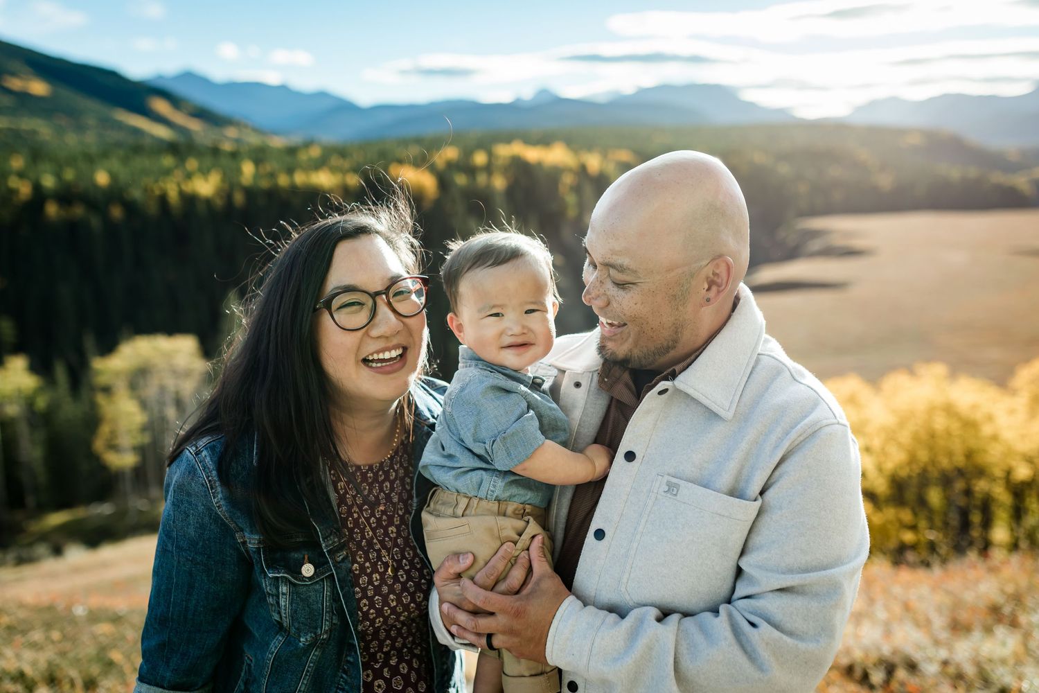 Fall family photos at Bighorn Lookout in Kananaskis mountains by Calgary lifestyle photographer, Love & Sunshine Photography.