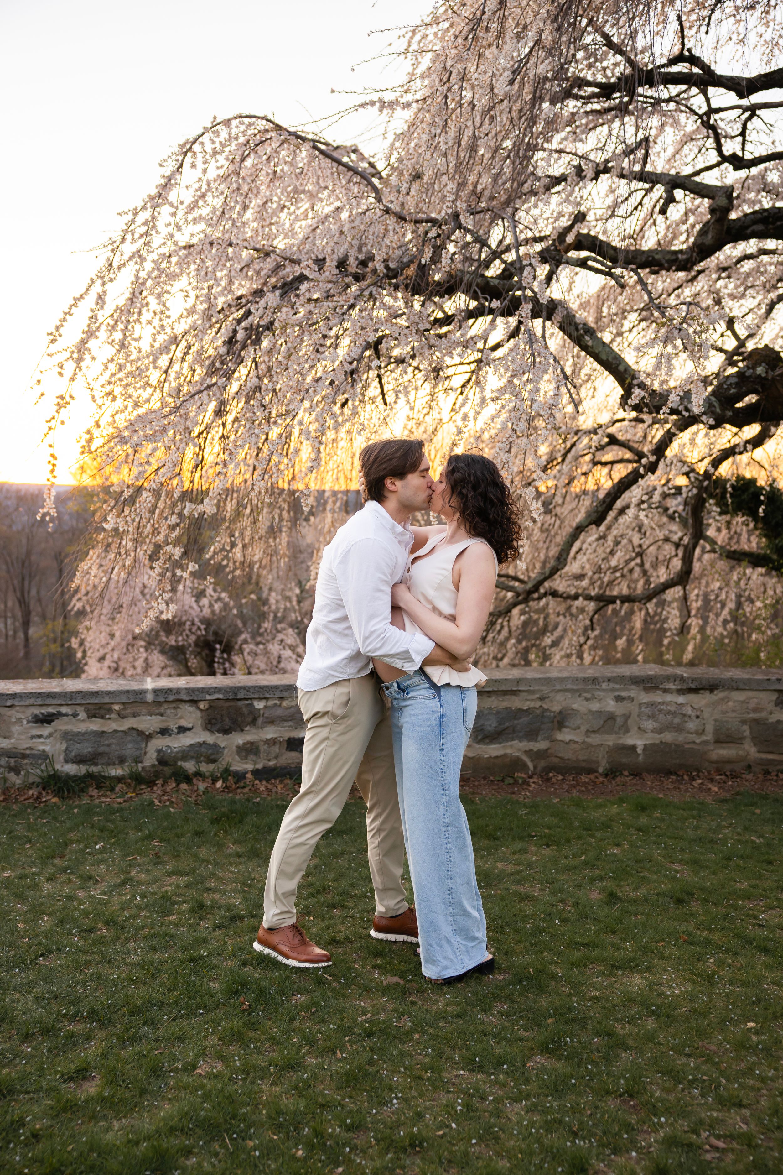 Maternity photoshoot for soon to be parents- Photos taken in Ringwood Botanical Garden. NJ maternity photographer.