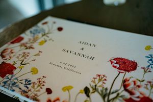 A collection of vintage floral book covers arranged in a row with delicate botanical illustrations and text.